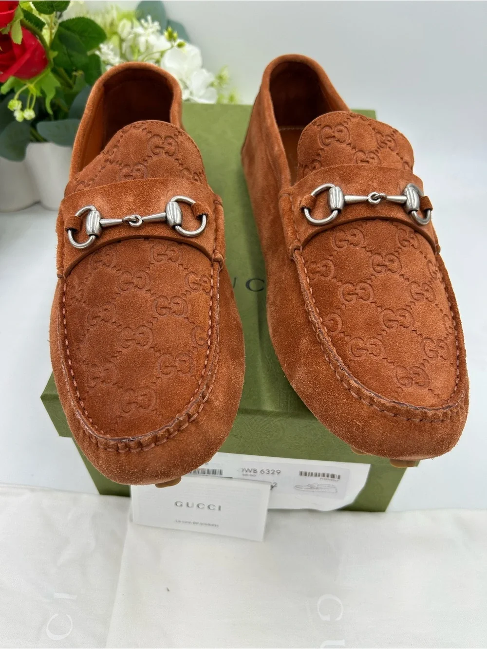 Men's Gucci JORDY horse bit suede loafers size 12 fits 12.5 US made in Italy